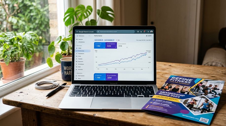 Ironworks Fitness — results screenshot from Google Search Console