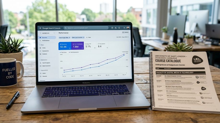 Elevate Learning UK — results screenshot from Google Search Console