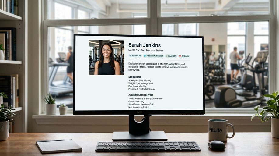 Personal trainer SEO profile page for UK gym chain local SEO campaign