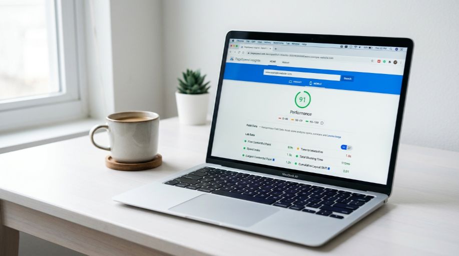 Shopify speed optimisation result showing 91 mobile PageSpeed score