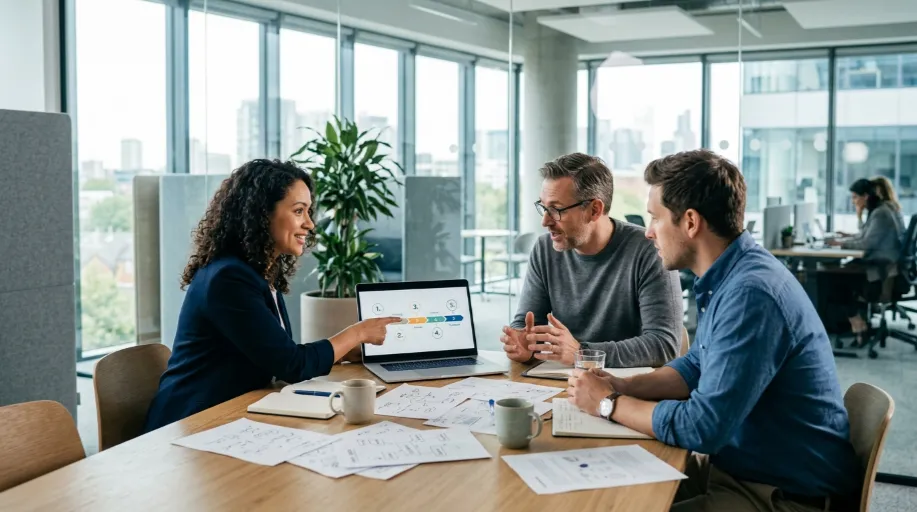 Web Ranko technical SEO team collaborating