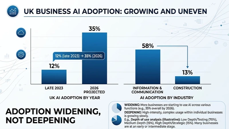 UK AI adoption has tripled since 2023