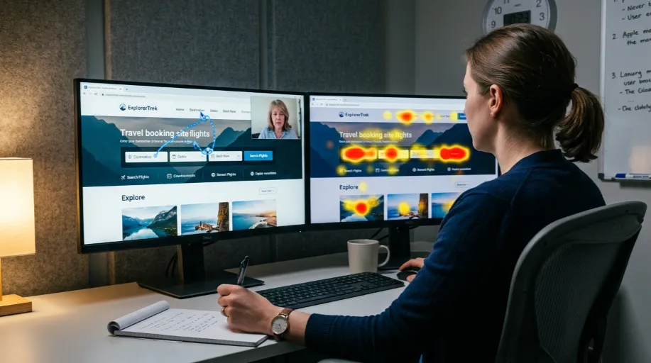 Web Ranko team working on UI/UX Design