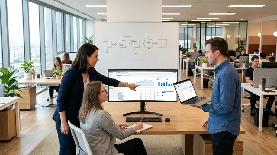 Web Ranko technical SEO team collaborating