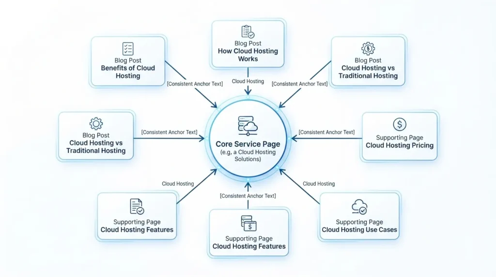 Internal linking and keyword mapping to fix competing pages